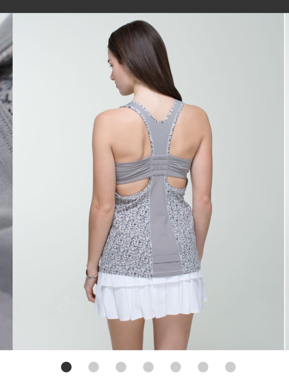 lululemon sz 10 Tone It Tank Petite Fleur Silverspoon Ambient Grey VTG 2014
